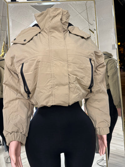 Bomber cropped jacket