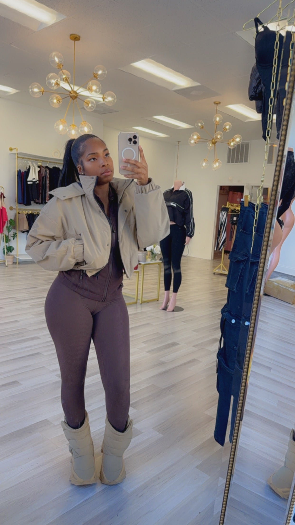 Bomber cropped jacket