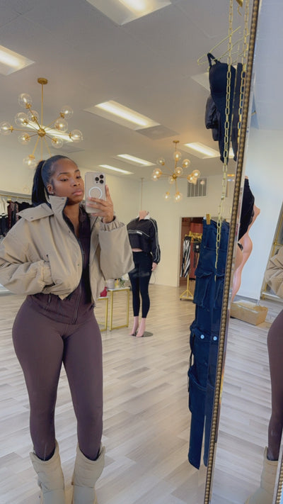 Bomber cropped jacket