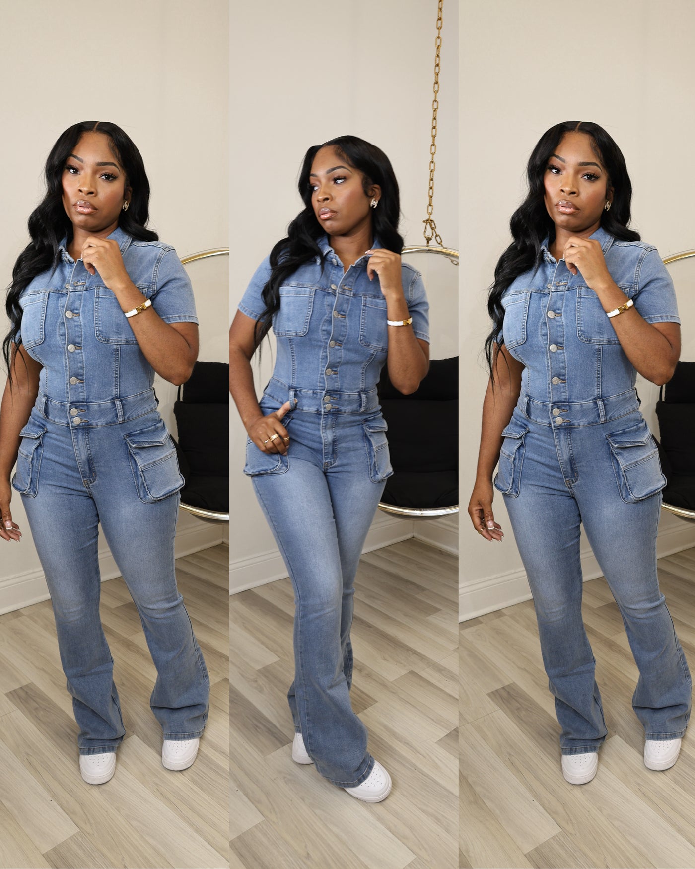 Cargo denim Jumpsuit