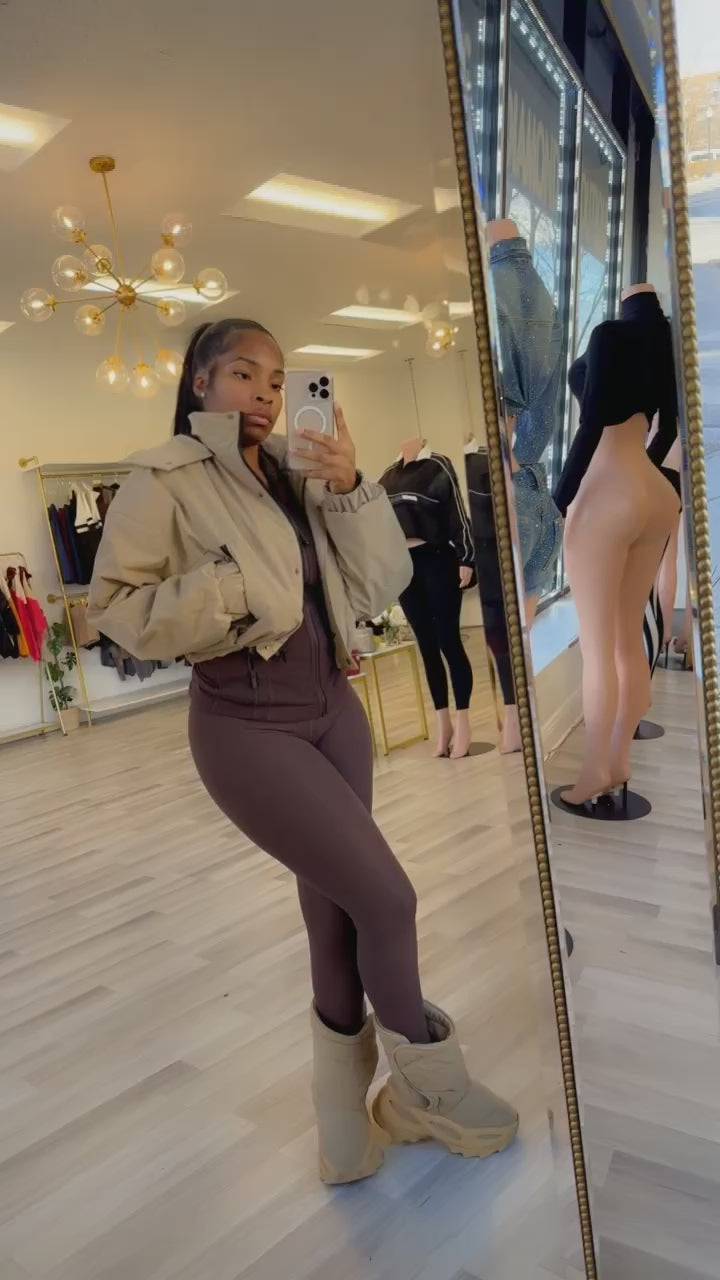 Bomber cropped jacket